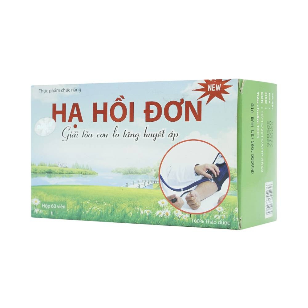 Hình ảnh Viên uống Hạ Hồi Đơn HDpharma hỗ trợ hạ huyết áp, tăng sức bền thành mạch (60 viên)