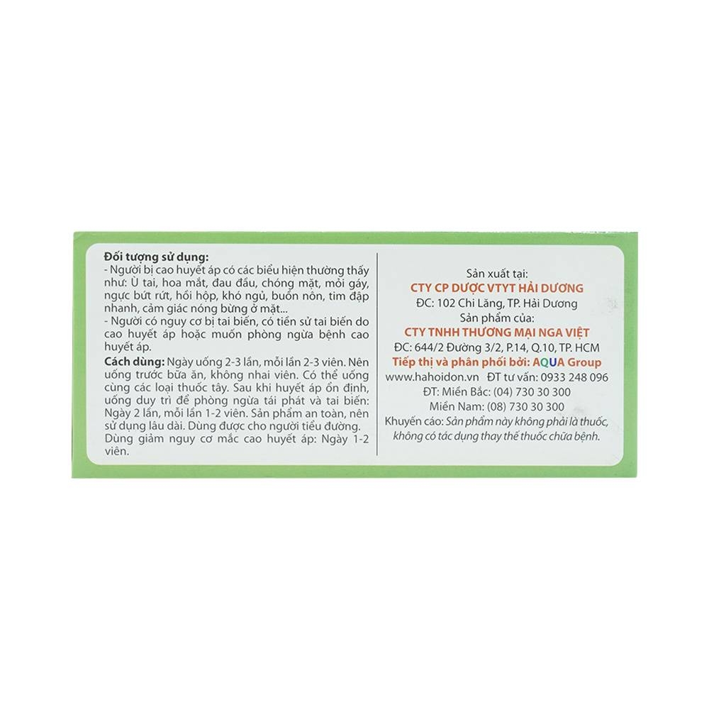 Hình ảnh Viên uống Hạ Hồi Đơn HDpharma hỗ trợ hạ huyết áp, tăng sức bền thành mạch (60 viên)