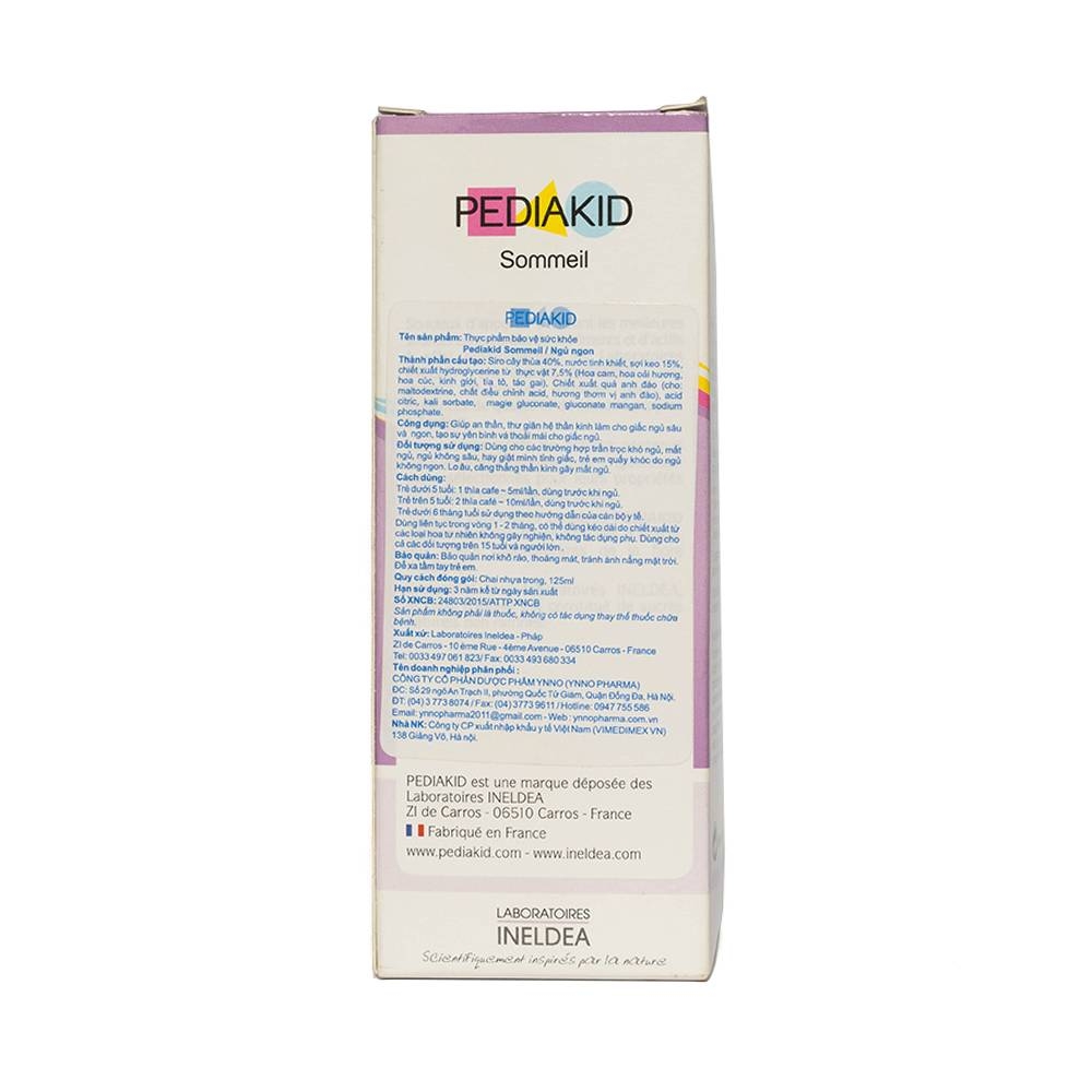 Hình ảnh Siro Pediakid Sommeil giúp an thần, thư giãn hệ thần kinh (125ml)