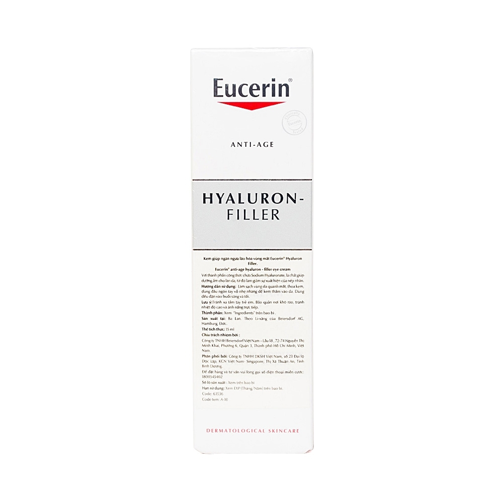 Hình ảnh Kem dưỡng Eucerin Hyaluron-Filler Eye SPF15 ngăn ngừa lão hóa vùng mắt (15ml)
