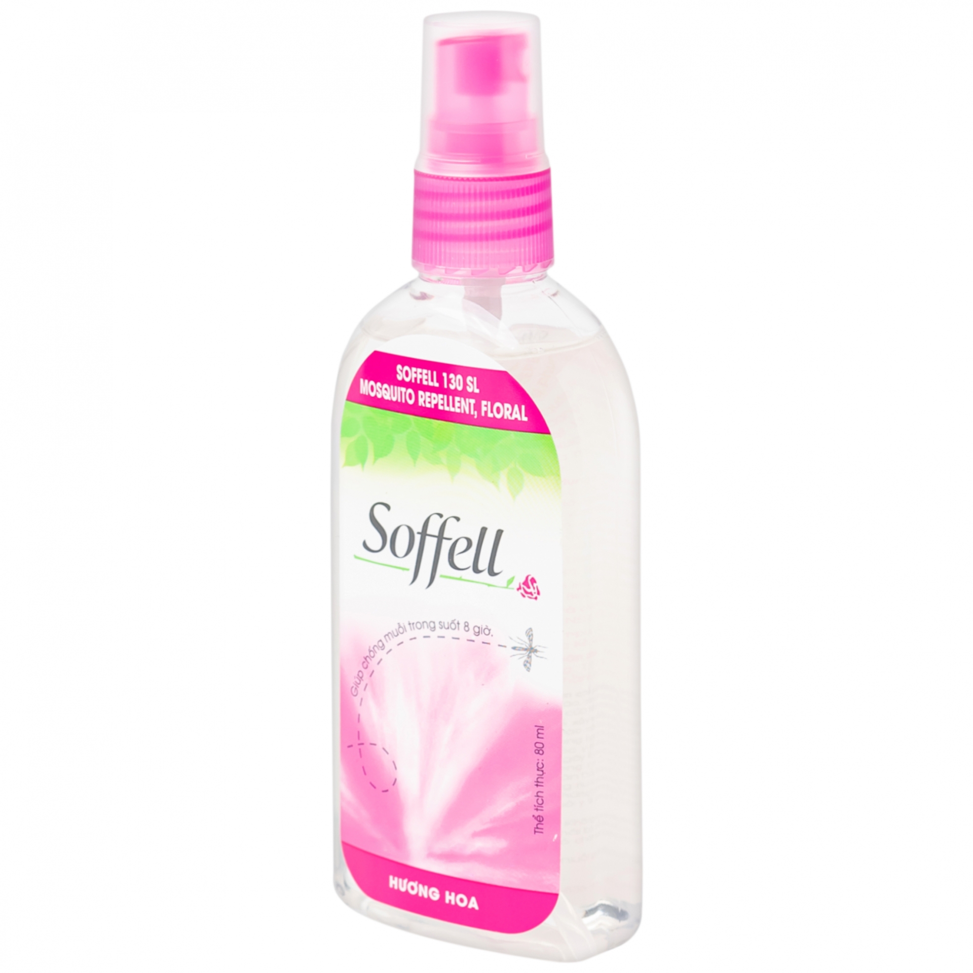 Hình ảnh Xịt xua muỗi Soffell hương hoa giúp chống muỗi trong suốt 8 giờ (80ml)