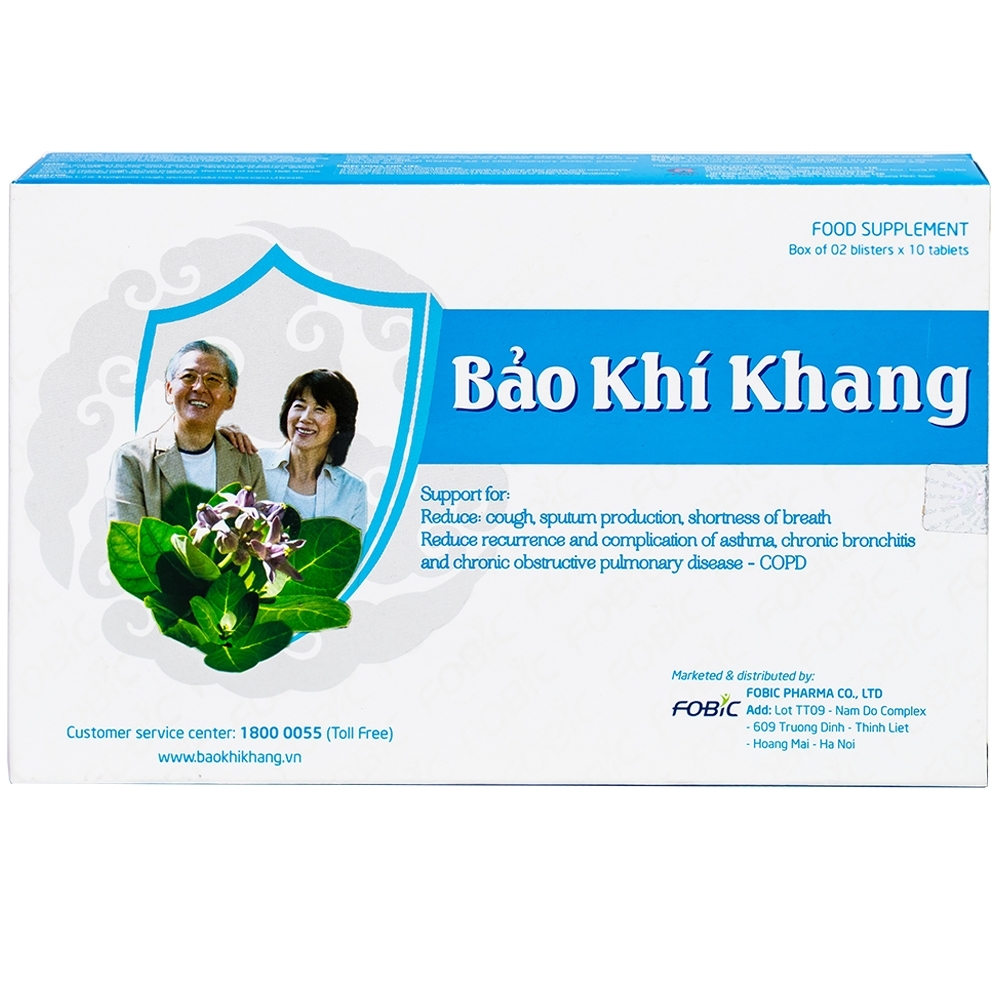 Hình ảnh Viên uống Bảo Khí Khang IMC hỗ trợ giảm ho, khạc đờm, khó thở, giảm tái phát hen suyễn (2 vỉ x 10 viên)