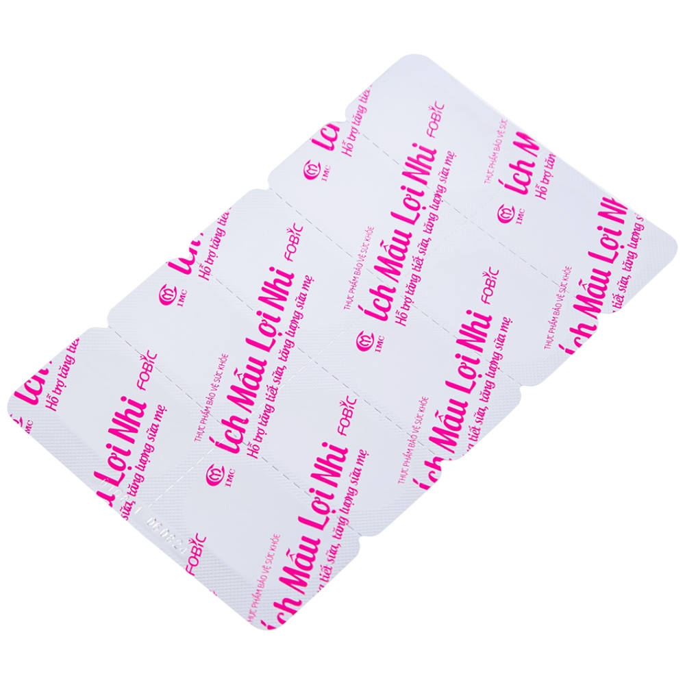 Hình ảnh Viên uống Ích Mẫu Lợi Nhi IMC hỗ trợ tăng tiết sữa, tăng lượng sữa mẹ (2 vỉ x 10 viên)