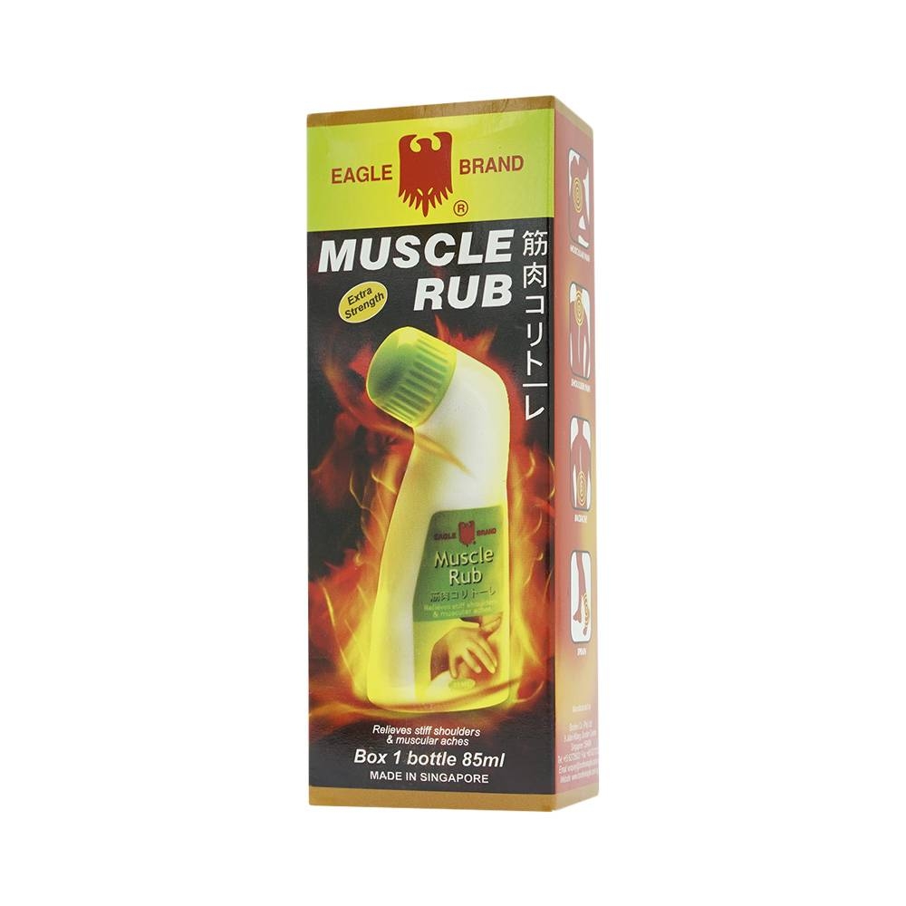 Hình ảnh Dầu xoa bóp Con Ó Eagle Brand Muscle Rub giảm đau lưng, viêm khớp, bong gân (85ml)