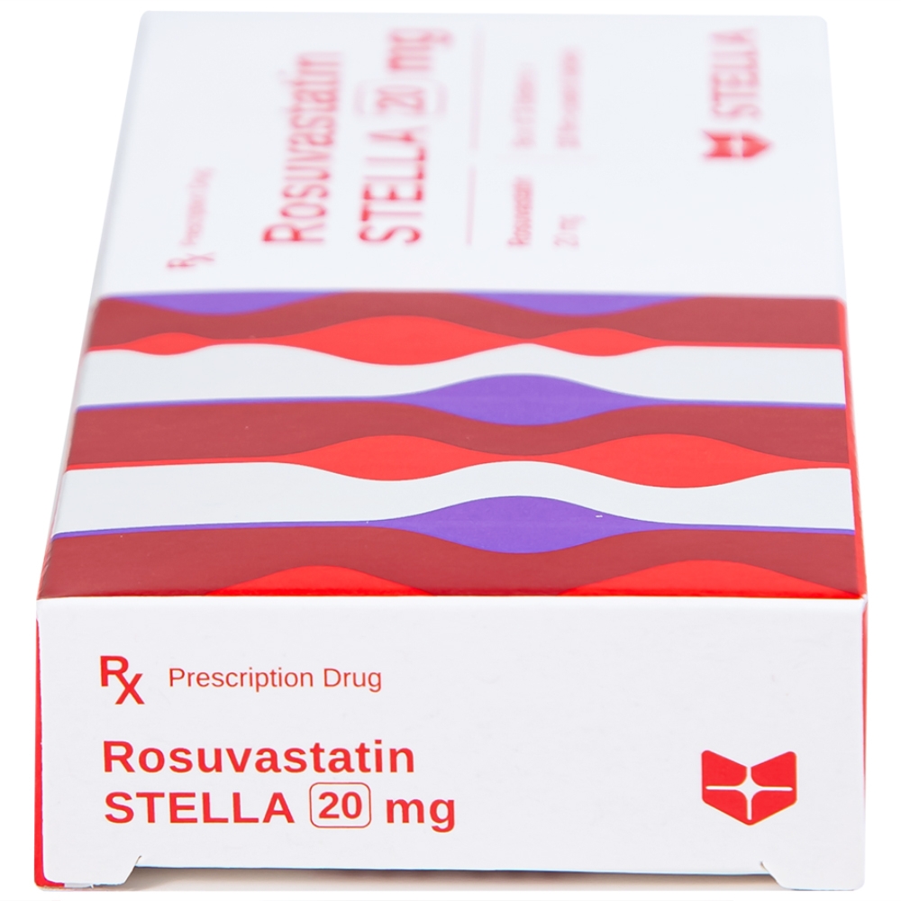 Hình ảnh Thuốc Rosuvastatin Stella 20mg điều trị tăng cholesterol máu (3 vỉ x 10 viên)