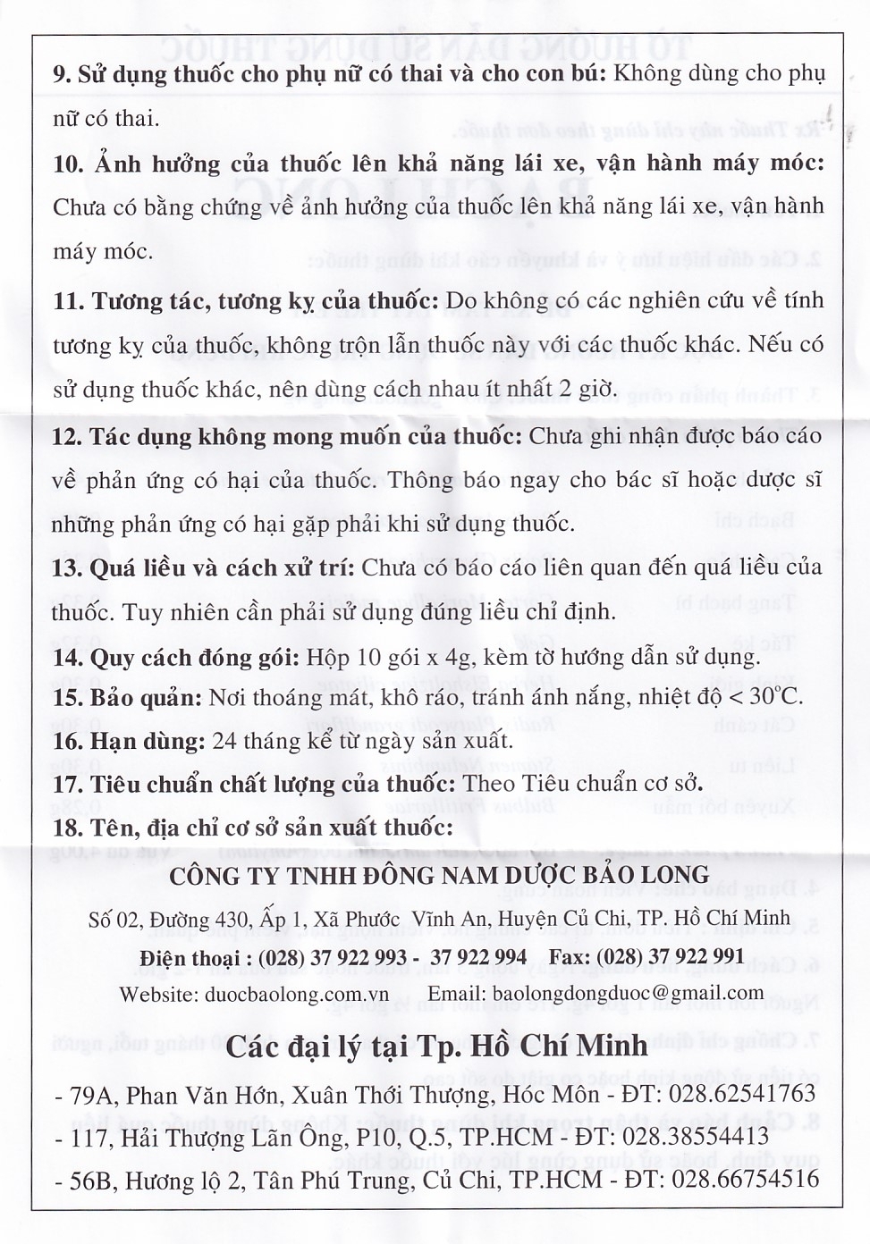 Hình ảnh Thuốc Bạch Long Bổ Phổi Trừ Ho tiêu đờm, trị các chứng ho, viêm họng hạt, viêm phế quản (10 gói)