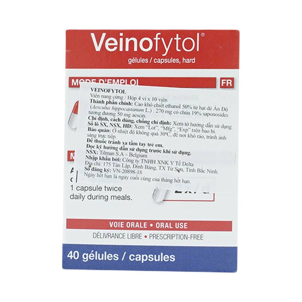 Hình ảnh Thuốc Veinofytol Tilman điều trị suy tĩnh mạch mãn tính nhẹ (4 vỉ x 10 viên)