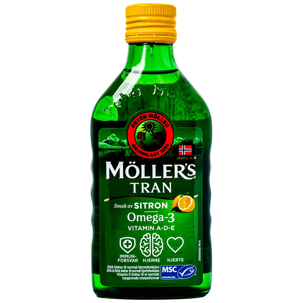 Hình ảnh Dung dịch Möller’s Tran hương chanh giúp tăng cường hệ miễn dịch, cải thiện thị lực, trí não (250ml)
