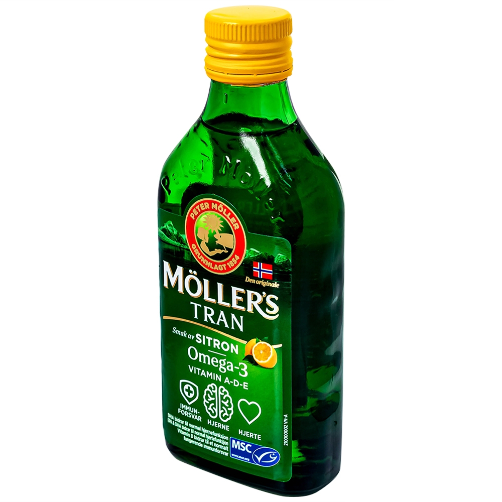 Hình ảnh Dung dịch Möller’s Tran hương chanh giúp tăng cường hệ miễn dịch, cải thiện thị lực, trí não (250ml)