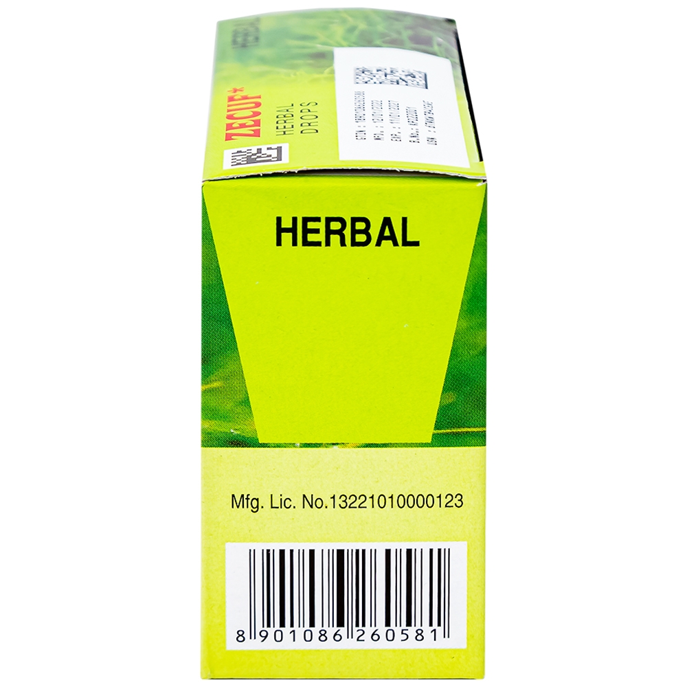 Hình ảnh Viên ngậm Zecuf Herbal Drops giúp ấm họng, nhuận phế, hỗ trợ giảm triệu chứng ho (5 vỉ x 4 viên)