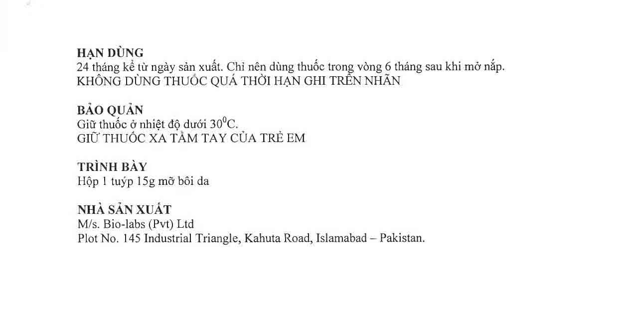 Hình ảnh Thuốc bôi Baribit Bio-Labs điều trị các bệnh ngoài da (15g)