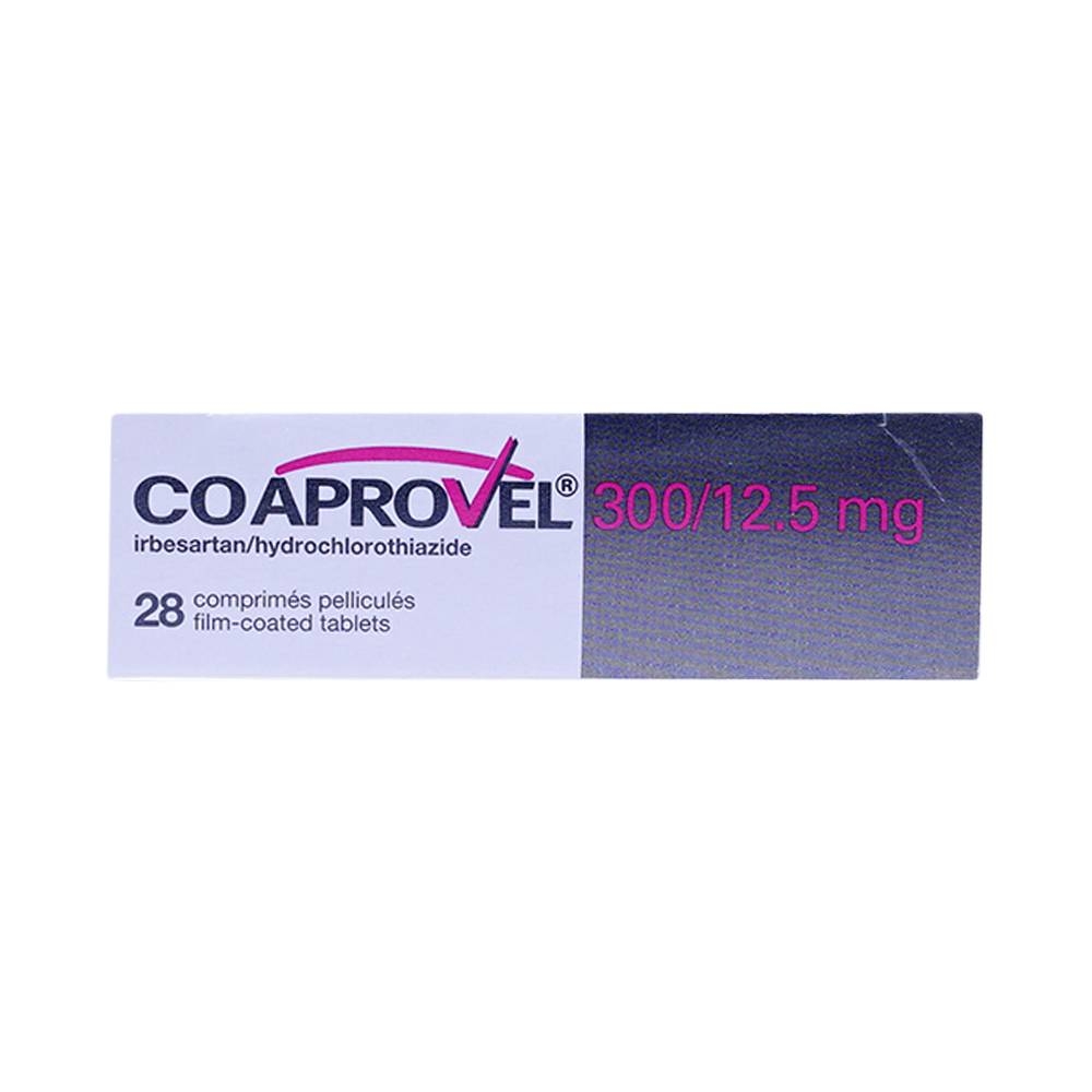 Hình ảnh Thuốc Coaprovel 300mg/12.5mg Sanofi điều trị tăng huyết áp nguyên phát (2 vỉ x 14 viên)