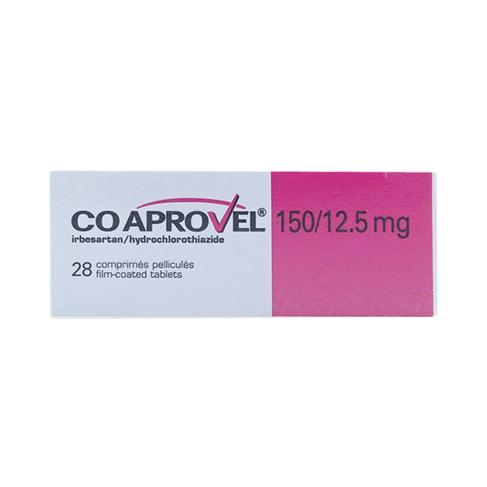 Hình ảnh Thuốc Coaprovel 150mg/12.5mg Sanofi điều trị tăng huyết áp nguyên phát (2 vỉ x 14 viên)