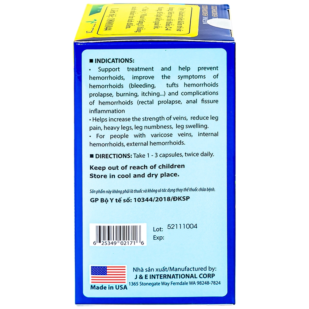 Hình ảnh Viên uống BoniVein Botania hỗ trợ tăng sức bền của tĩnh mạch (30 viên)