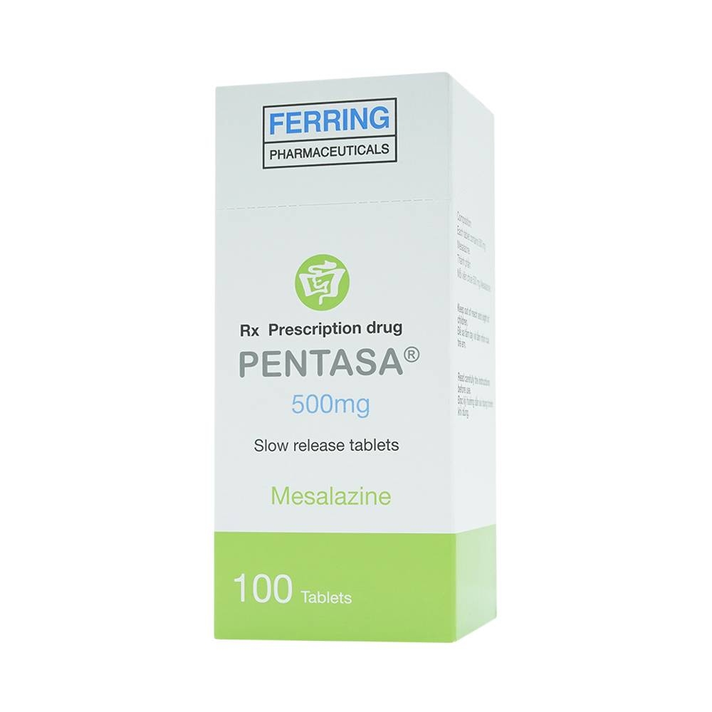 Hình ảnh Viên nén Pentasa 500mg Ferring điều trị viêm loét đại tràng, bệnh Crohn (10 vỉ x 10 viên)