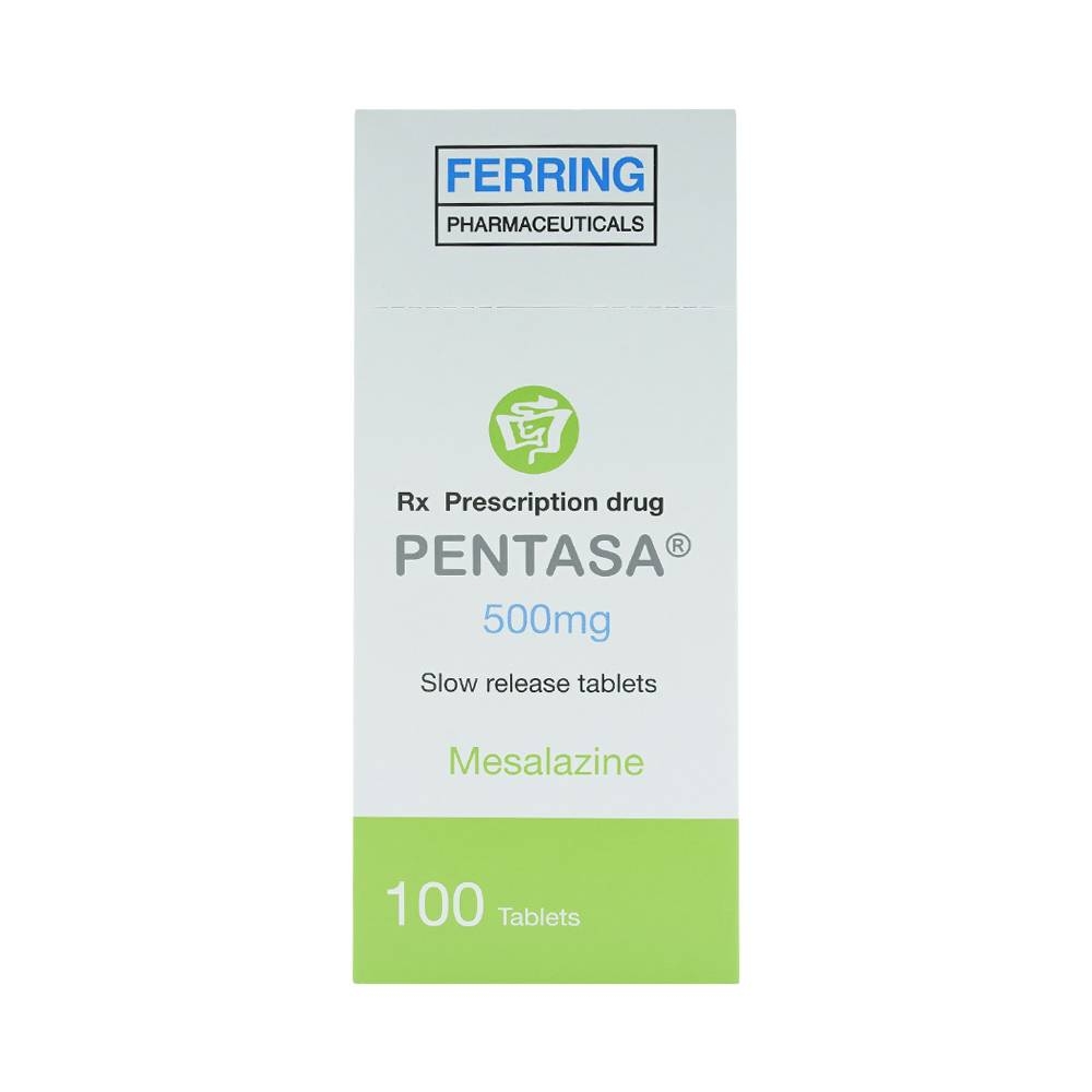 Hình ảnh Viên nén Pentasa 500mg Ferring điều trị viêm loét đại tràng, bệnh Crohn (10 vỉ x 10 viên)