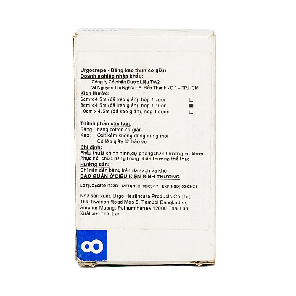 Hình ảnh Băng keo thun co giãn Urgo Crepe size 8cm x 4.5m cố định phẫu thuật chỉnh hình, dự phòng chấn thương cơ khớp
