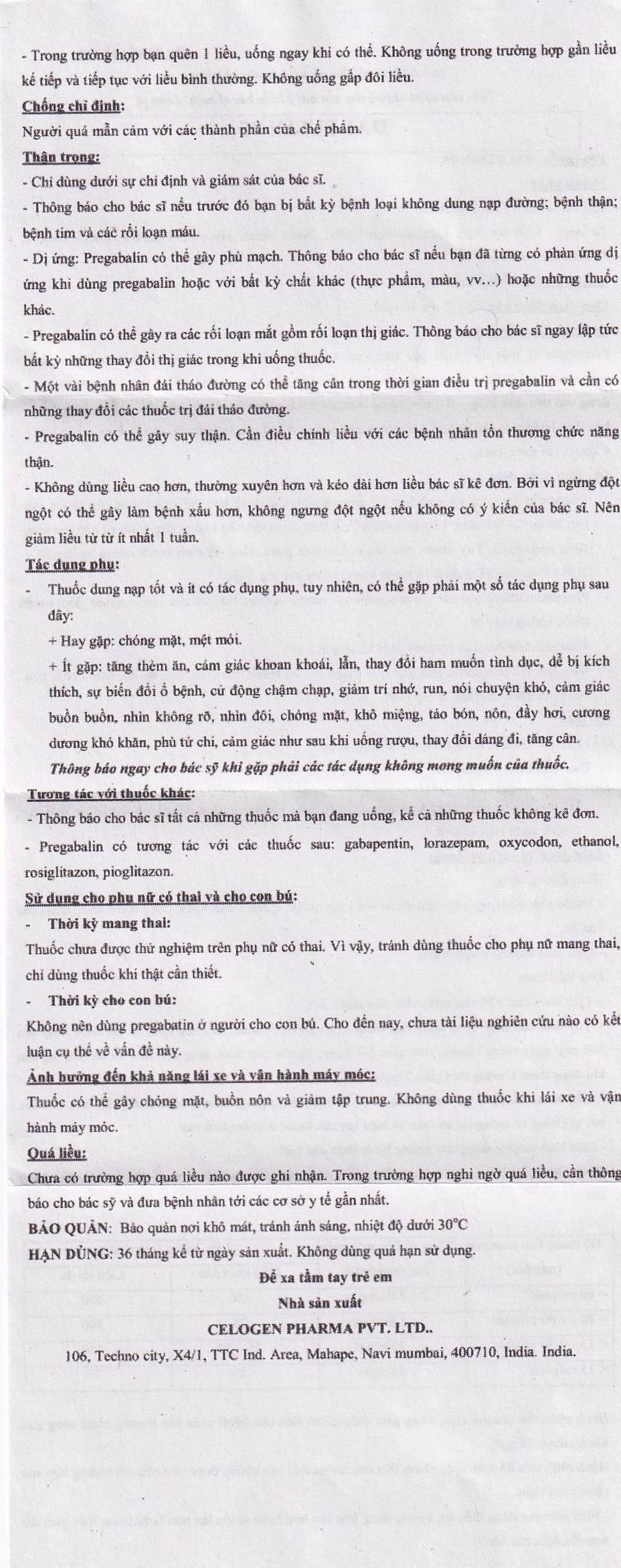 Hình ảnh Thuốc Dalfusin 75 Celogen điều trị đau thần kinh, hỗ trợ điều trị động kinh (3 vỉ x 10 viên)