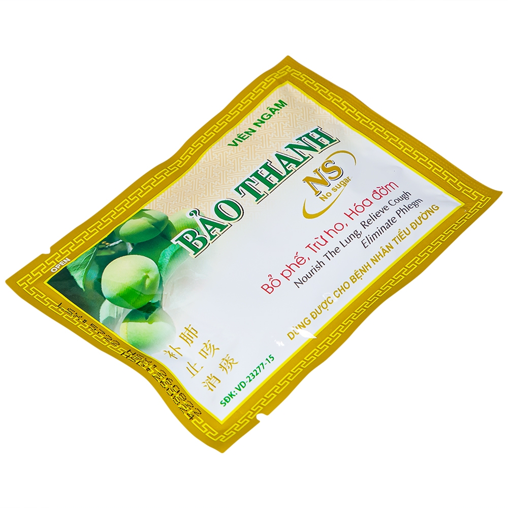 Hình ảnh Viên ngậm Bảo Thanh Hoa Linh không đường - bổ phế, trừ ho, hóa đờm (20 vỉ x 5 viên)