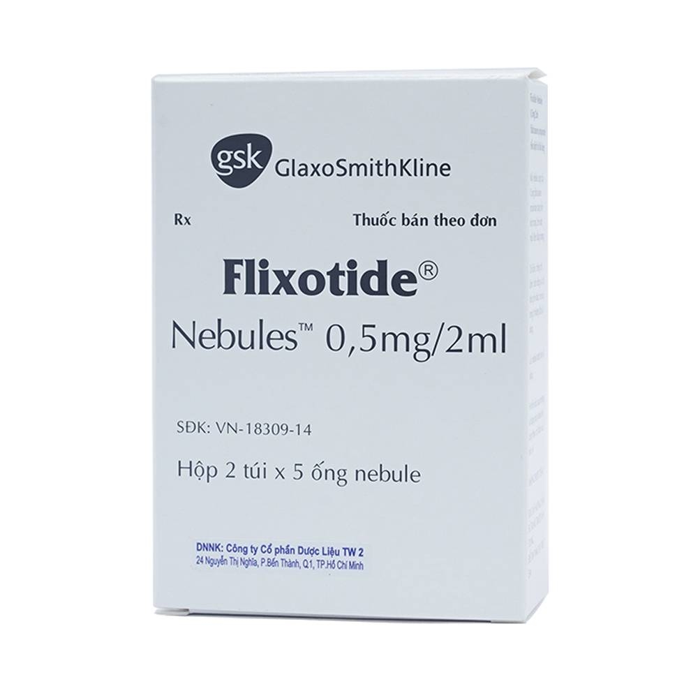 Hình ảnh Khí dung Flixotide 0.5mg GSK điều trị hen phế quản (10 ống x 2ml)