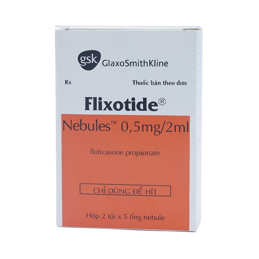 Hình ảnh Khí dung Flixotide 0.5mg GSK điều trị hen phế quản (10 ống x 2ml)