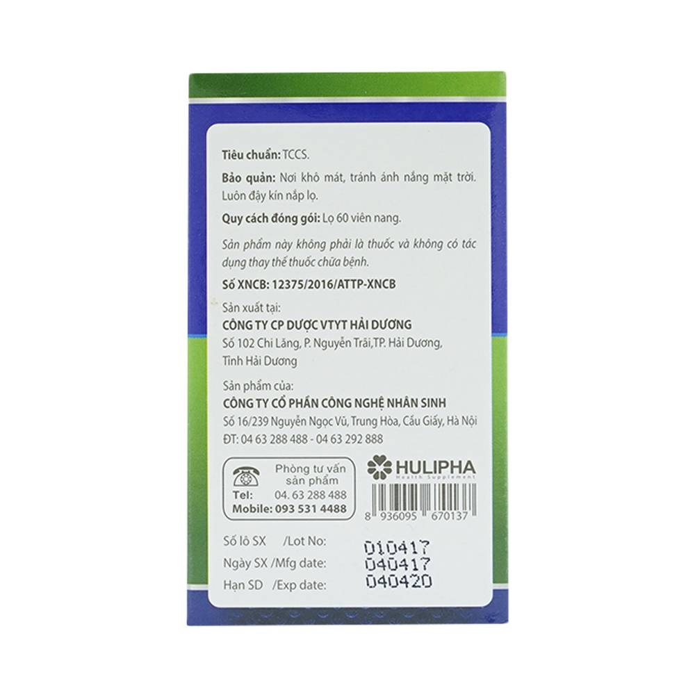 Hình ảnh Viên uống Lasenvon Hulipha hỗ trợ dưỡng tâm, an thần, ngủ ngon (60 viên)