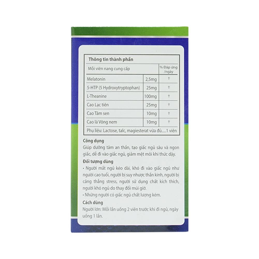 Hình ảnh Viên uống Lasenvon Hulipha hỗ trợ dưỡng tâm, an thần, ngủ ngon (60 viên)