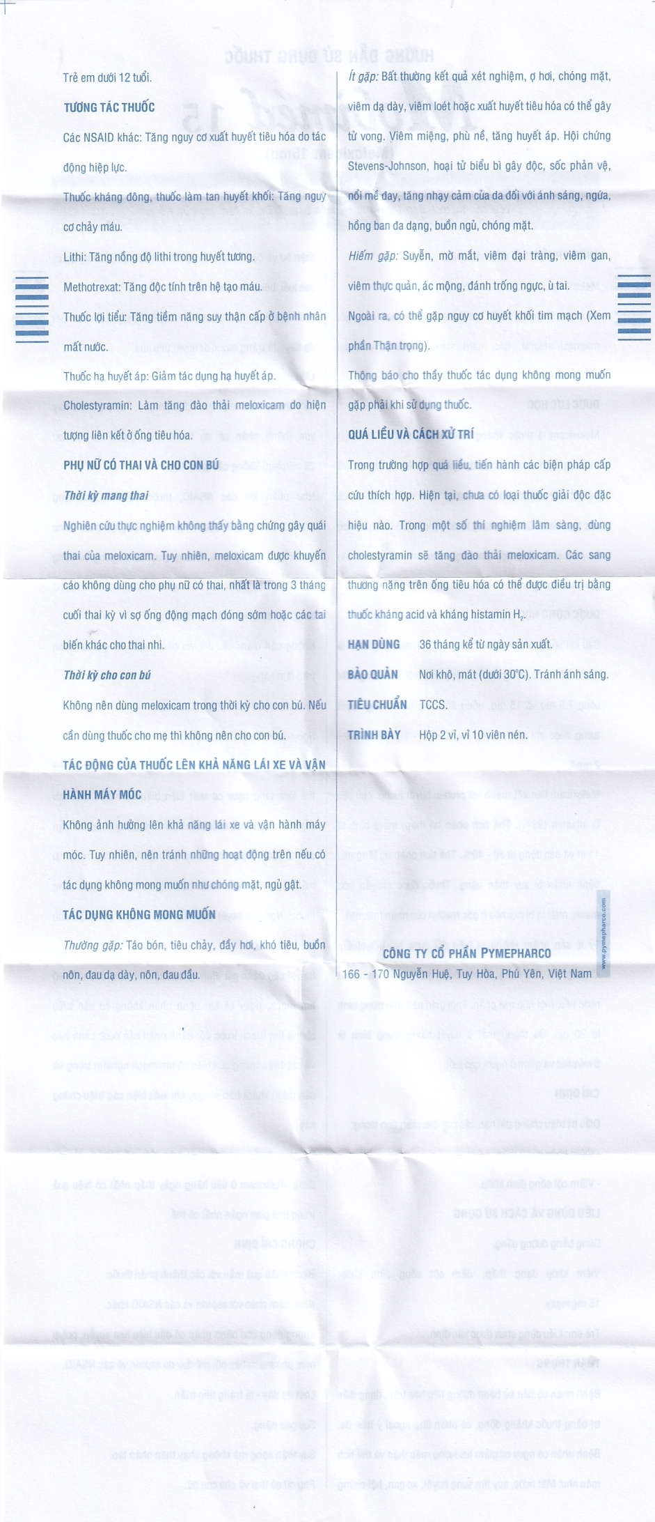 Hình ảnh Thuốc Mobimed 15mg Pymepharco điều trị viêm khớp dạng thấp, viêm cột sống (2 vỉ x 10 viên)