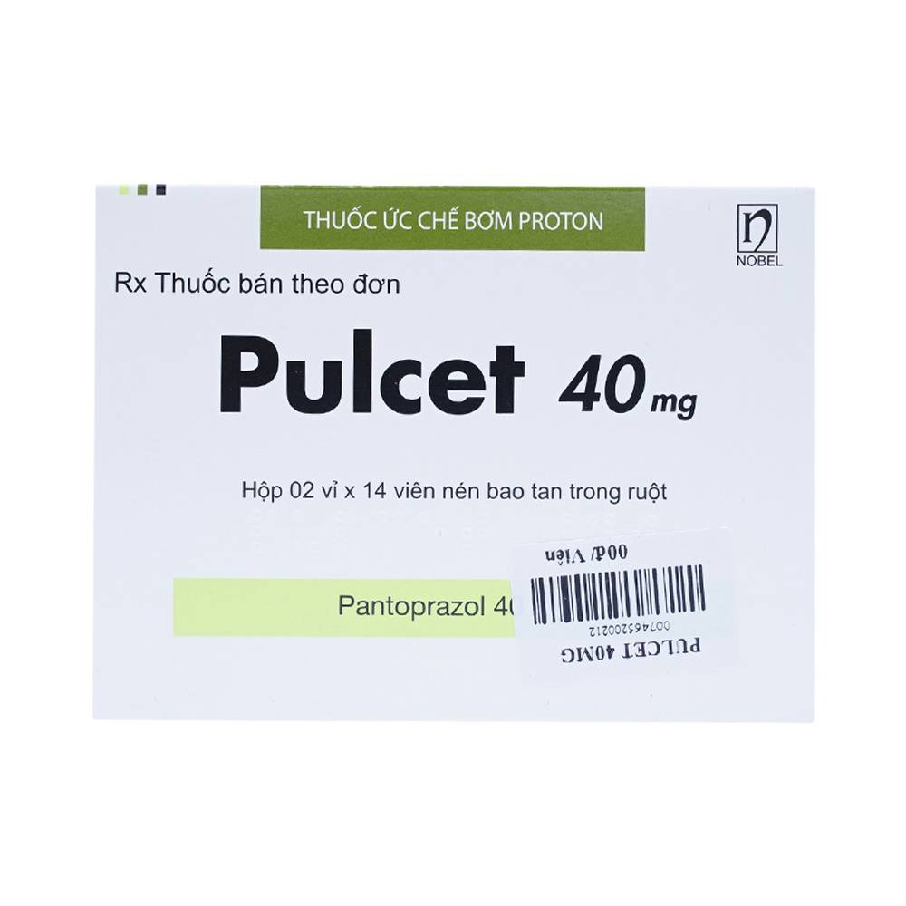 Hình ảnh Thuốc Pulcet 40mg NobelFarma điều trị trào ngược dạ dày – thực quản (2 vỉ x 14 viên)