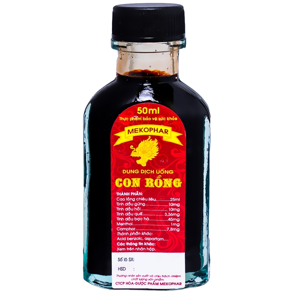 Hình ảnh Dung dịch uống Con Rồng Mekophar hỗ trợ tăng cường sức khỏe đường ruột (50ml)