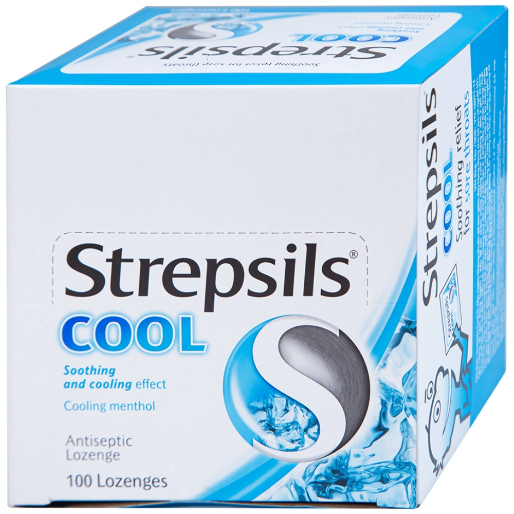 Hình ảnh Viên ngậm Strepsils Cool Reckitt Benckiser giảm đau họng (50 gói x 2 viên)