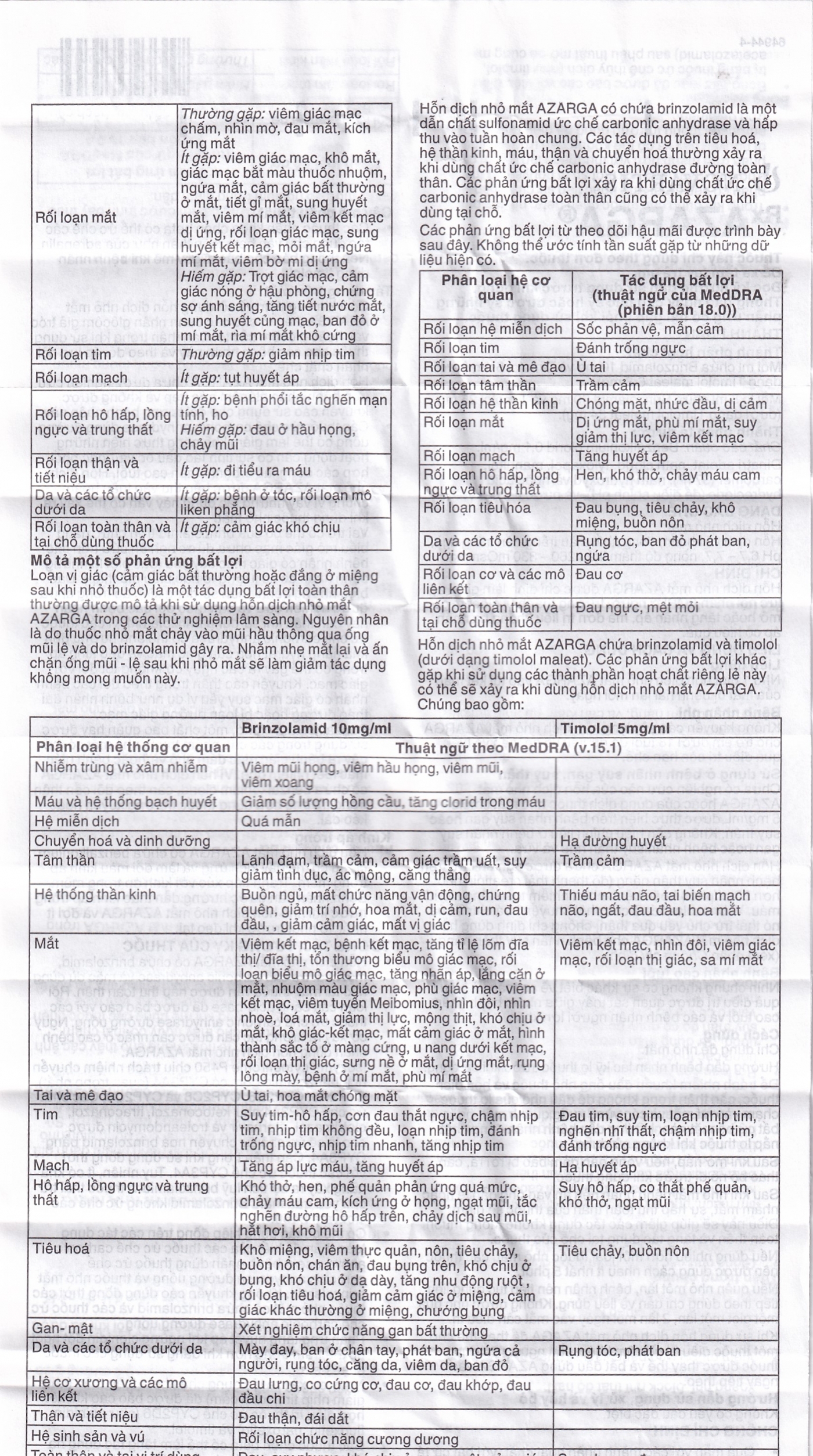 Hình ảnh Thuốc nhỏ mắt Azarga Alcon giảm áp lực nội nhãn (5ml)