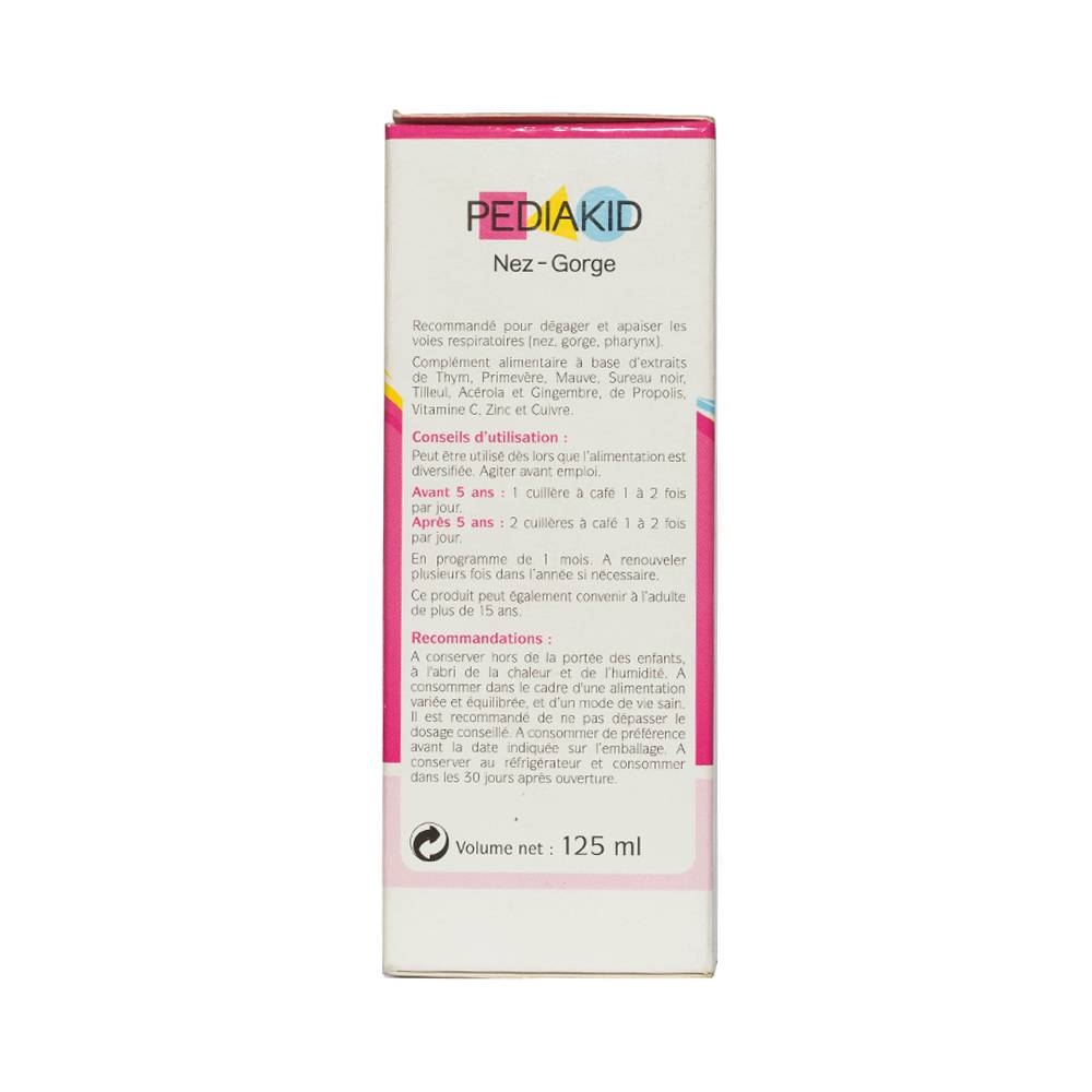 Hình ảnh Siro Pediakid Nez-Gorge giúp làm sạch, thông thoáng đường mũi họng (125ml)