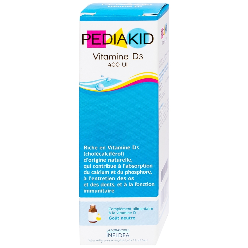 Hình ảnh Siro Pediakid Vitamin D3 bổ sung Vitamin D cho cơ thể, tăng hấp thụ canxi (20ml)