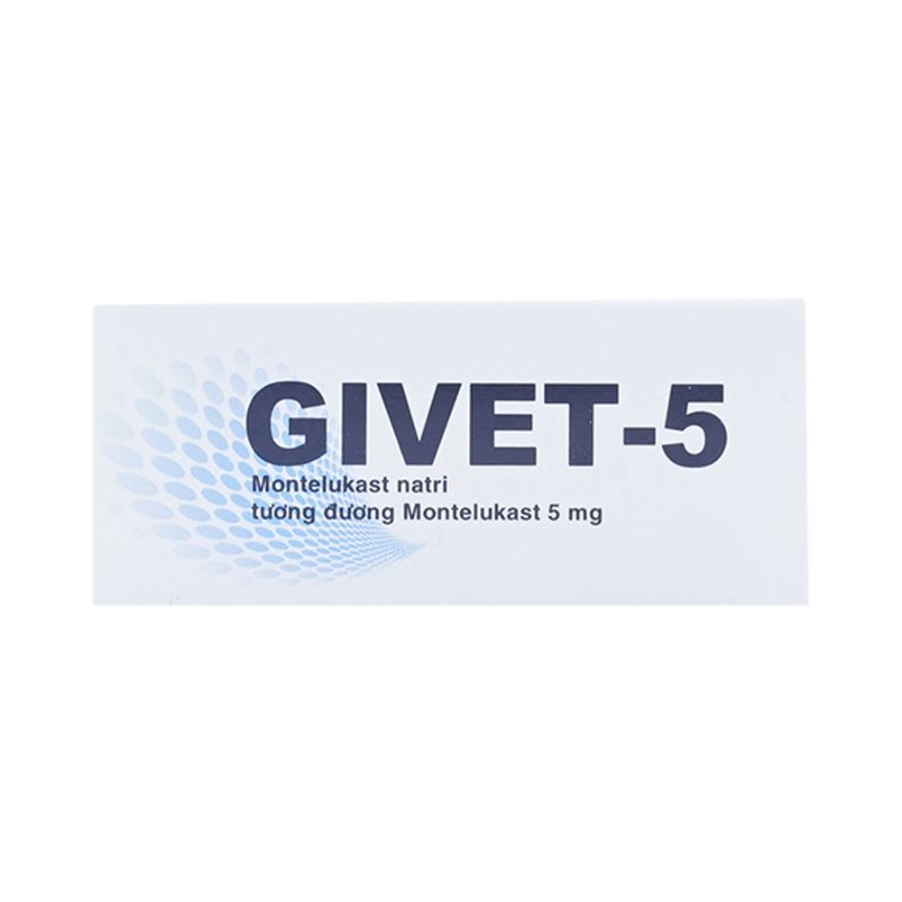 Hình ảnh Thuốc Givet-5 phòng và điều trị viêm phế quản mạn tính (4 vỉ x 7 viên)