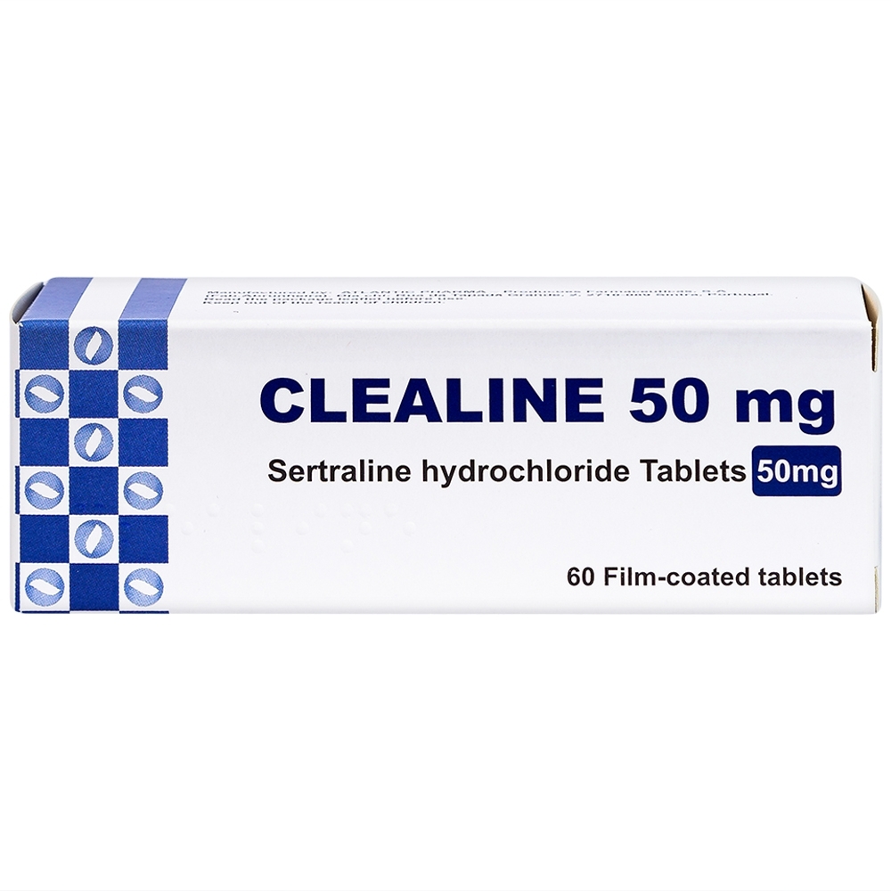 Hình ảnh Thuốc Clealine 50mg Atlantic điều trị triệu chứng trầm cảm, rối loạn cưỡng bức ám ảnh (6 vỉ x 10 viên)