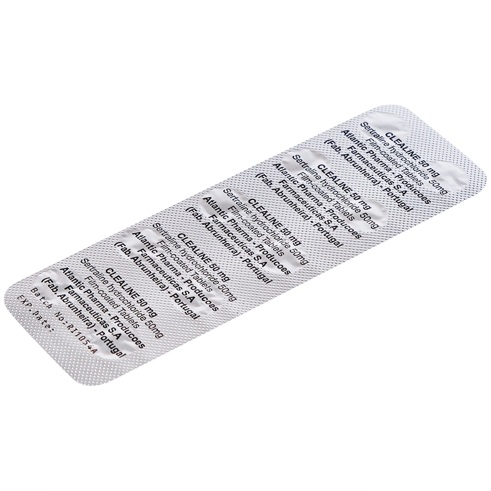 Hình ảnh Thuốc Clealine 50mg Atlantic điều trị triệu chứng trầm cảm, rối loạn cưỡng bức ám ảnh (6 vỉ x 10 viên)