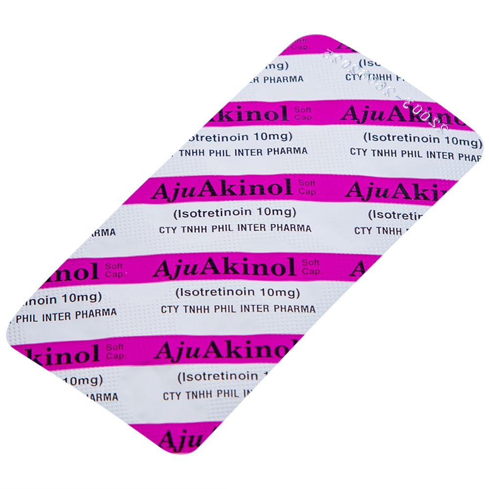 Hình ảnh Thuốc Aju Akinol điều trị mụn trứng cá nang sần (3 vỉ x 10 viên)