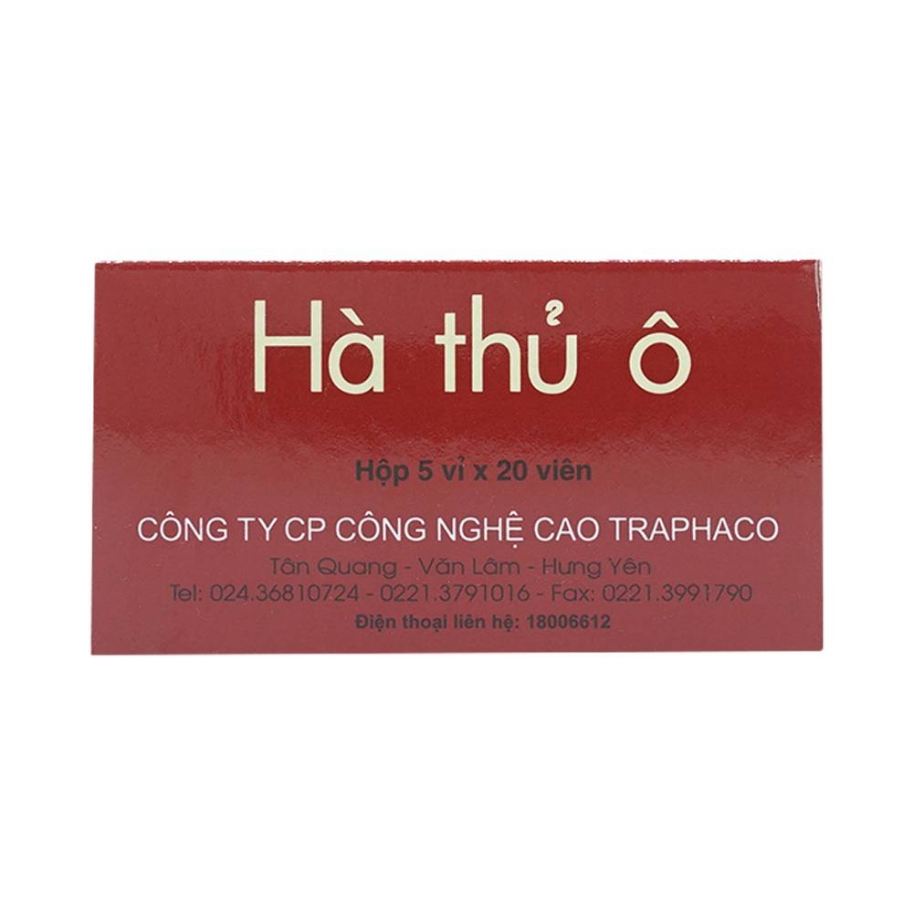 Hình ảnh Thuốc Hà Thủ Ô Traphaco điều trị đau lưng, mỏi gối, di mộng tinh (5 vỉ x 10 viên)