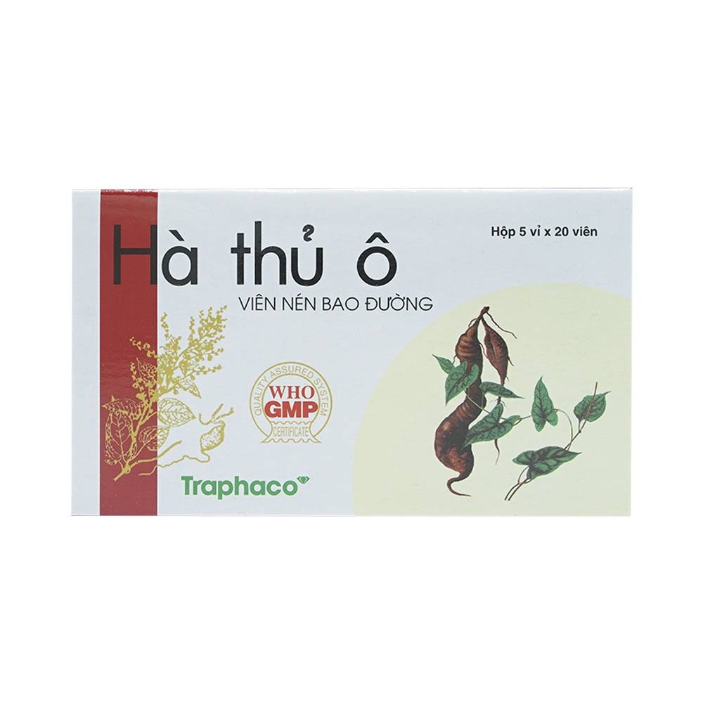 Hình ảnh Thuốc Hà Thủ Ô Traphaco điều trị đau lưng, mỏi gối, di mộng tinh (5 vỉ x 10 viên)