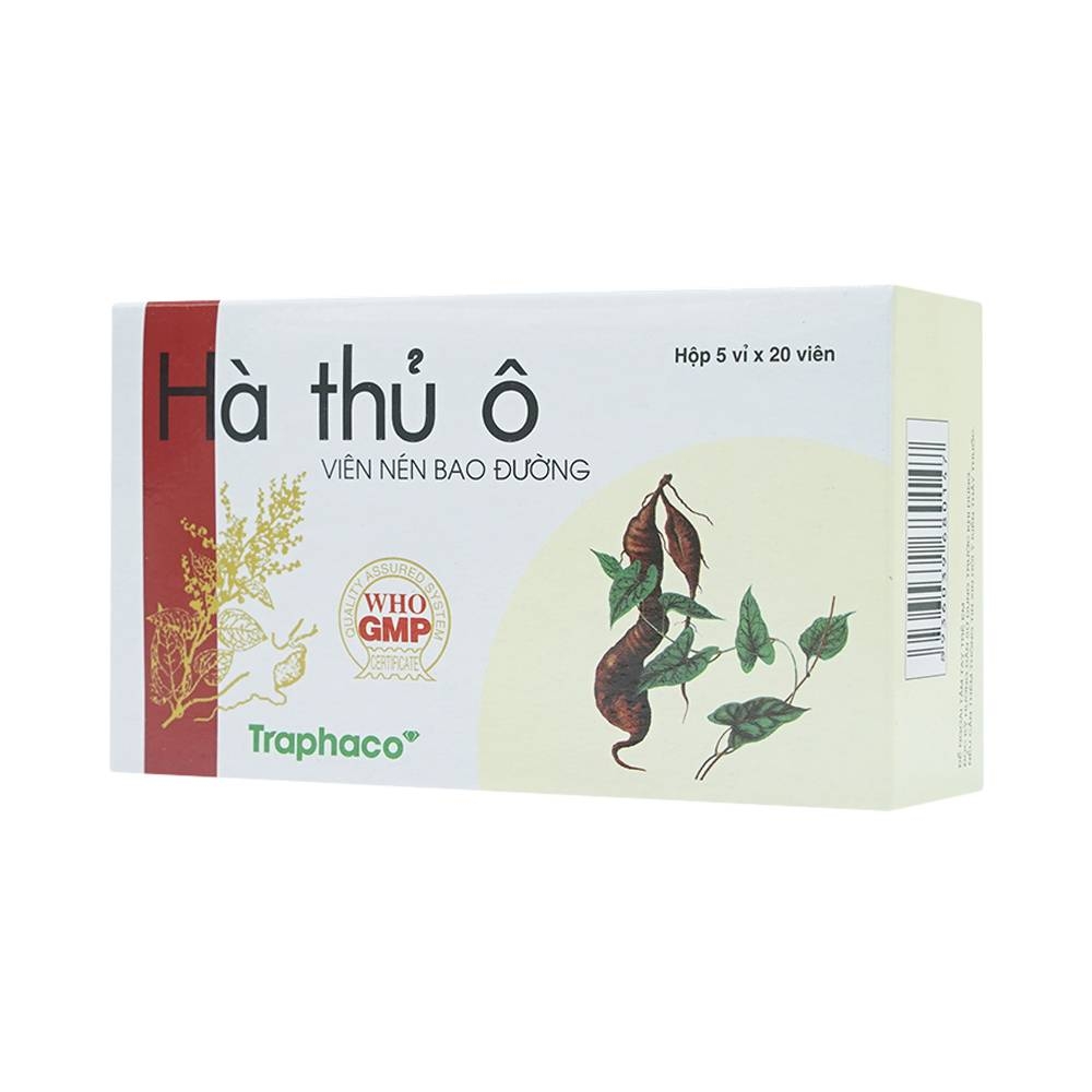 Hình ảnh Thuốc Hà Thủ Ô Traphaco điều trị đau lưng, mỏi gối, di mộng tinh (5 vỉ x 10 viên)