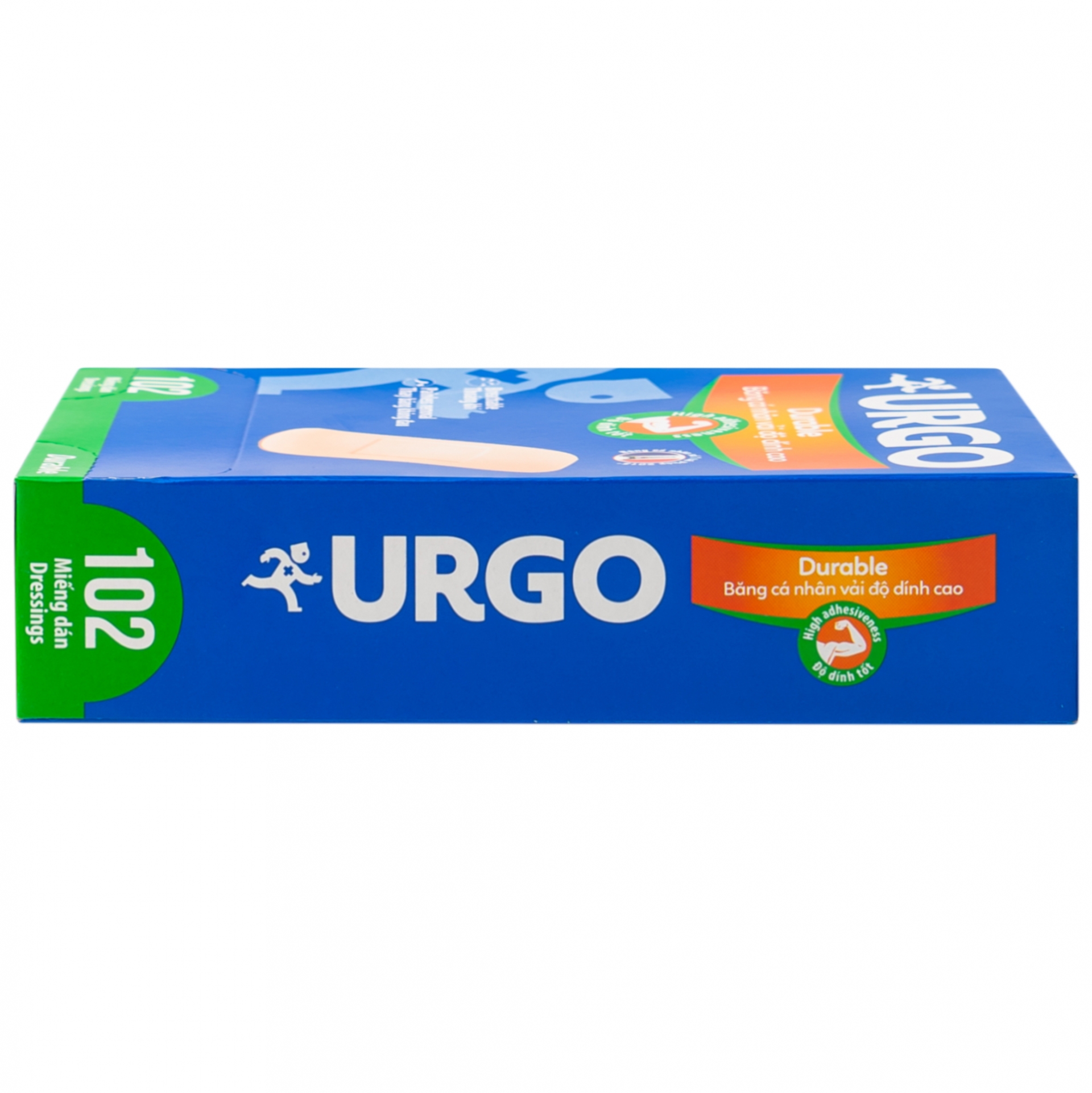 Hình ảnh Băng cá nhân vải độ dính cao Urgo Durable size 2cm x 6cm bảo vệ các vết thương nhỏ, vết trầy xước, rách da (102 miếng)