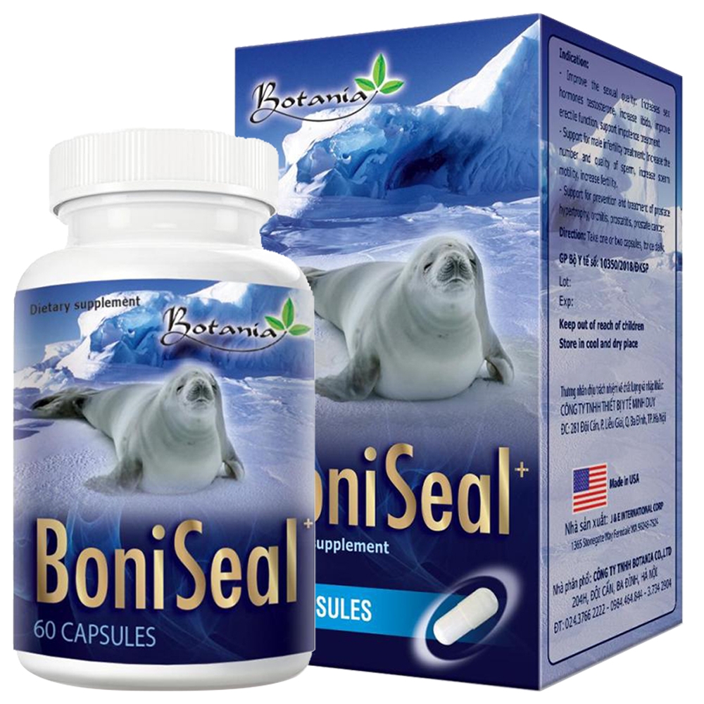 Hình ảnh Viên uống BoniSeal Botania tăng cường sức khỏe tinh hoàn, suy giảm ham muốn tình dục ở nam giới (60 viên)