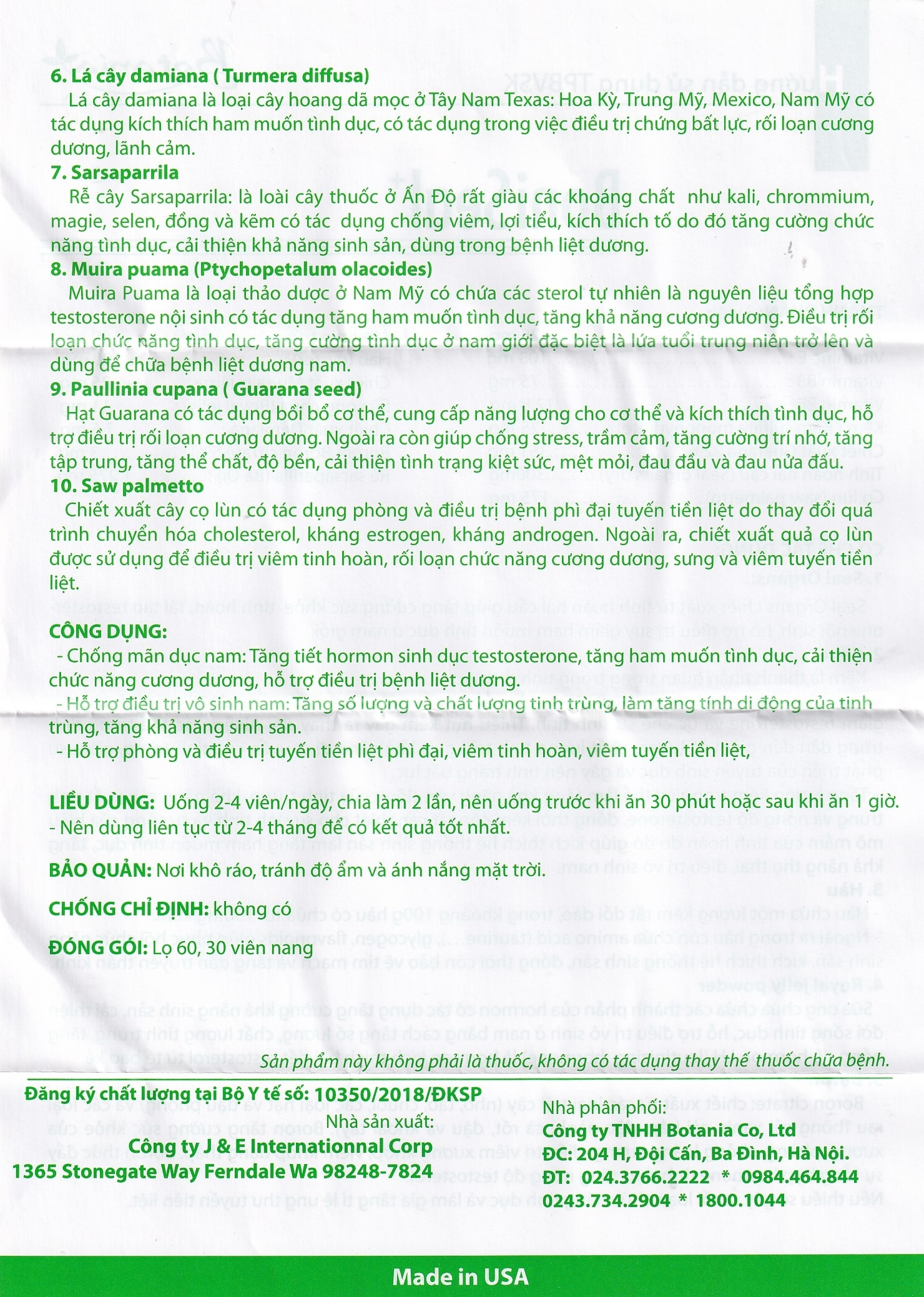 Hình ảnh Viên uống BoniSeal Botania tăng cường sức khỏe tinh hoàn, suy giảm ham muốn tình dục ở nam giới (60 viên)