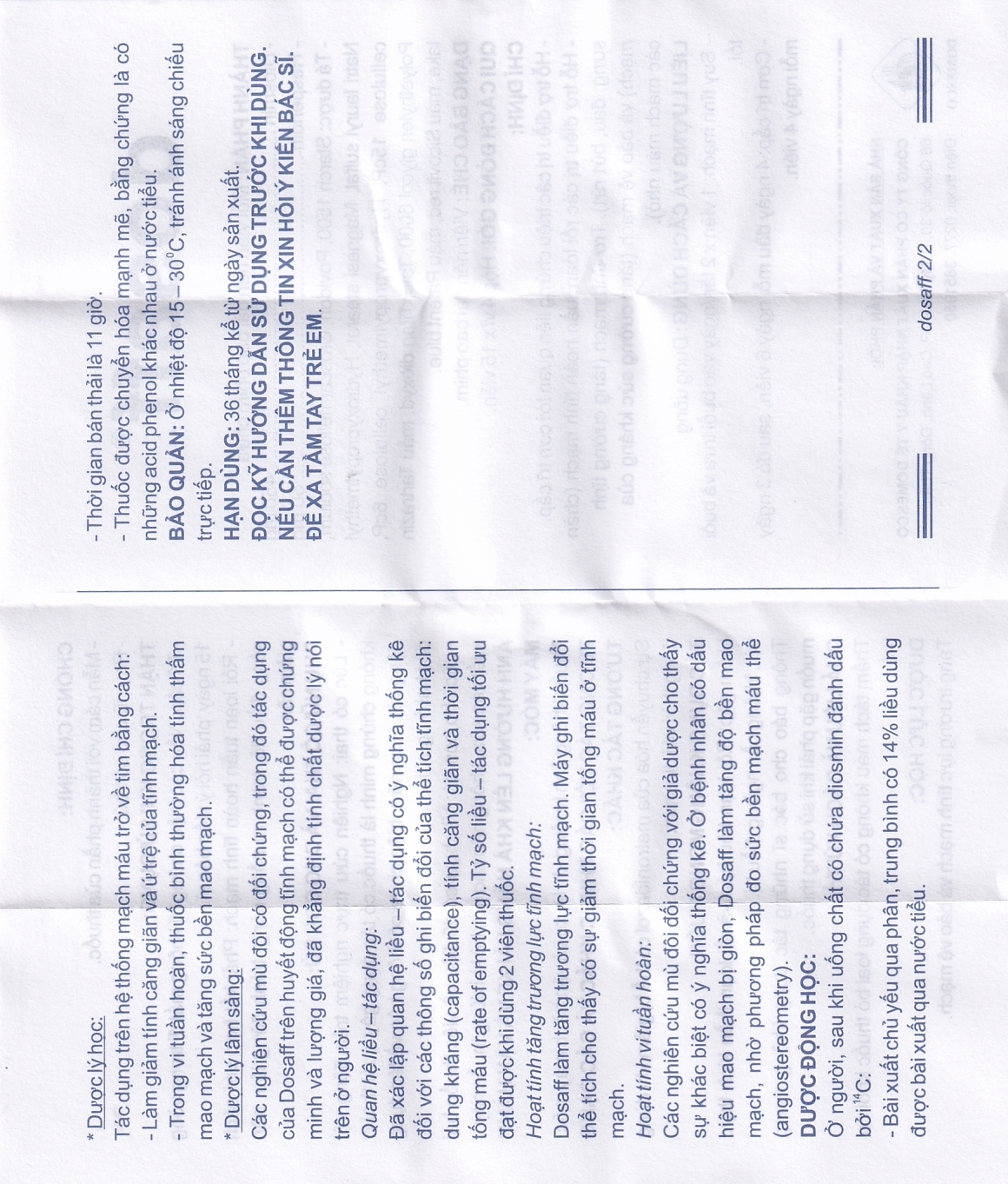 Hình ảnh Thuốc Dosaff Domesco điều trị triệu chứng liên quan đến cơn trĩ cấp (4 vỉ x 15 viên)