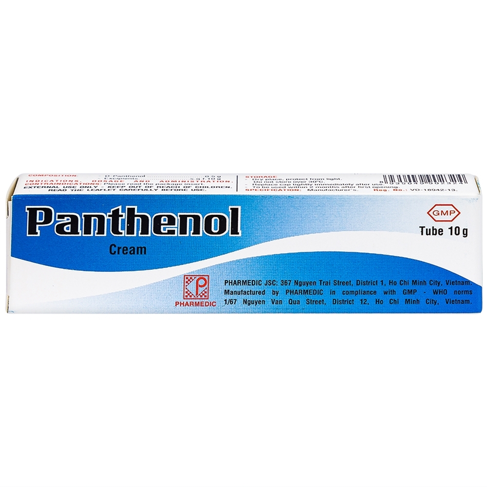 Hình ảnh Kem bôi da Panthenol Pharmedic điều trị tổn thương da, bỏng nhẹ, nứt da chân, nứt đầu vú (10g)