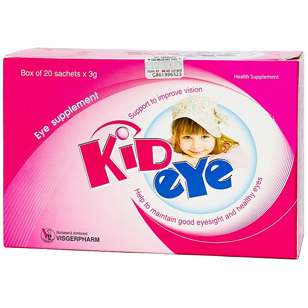 Hình ảnh Cốm bổ mắt Kid Eye hỗ trợ tăng cường thị lực (20 gói x 3g)