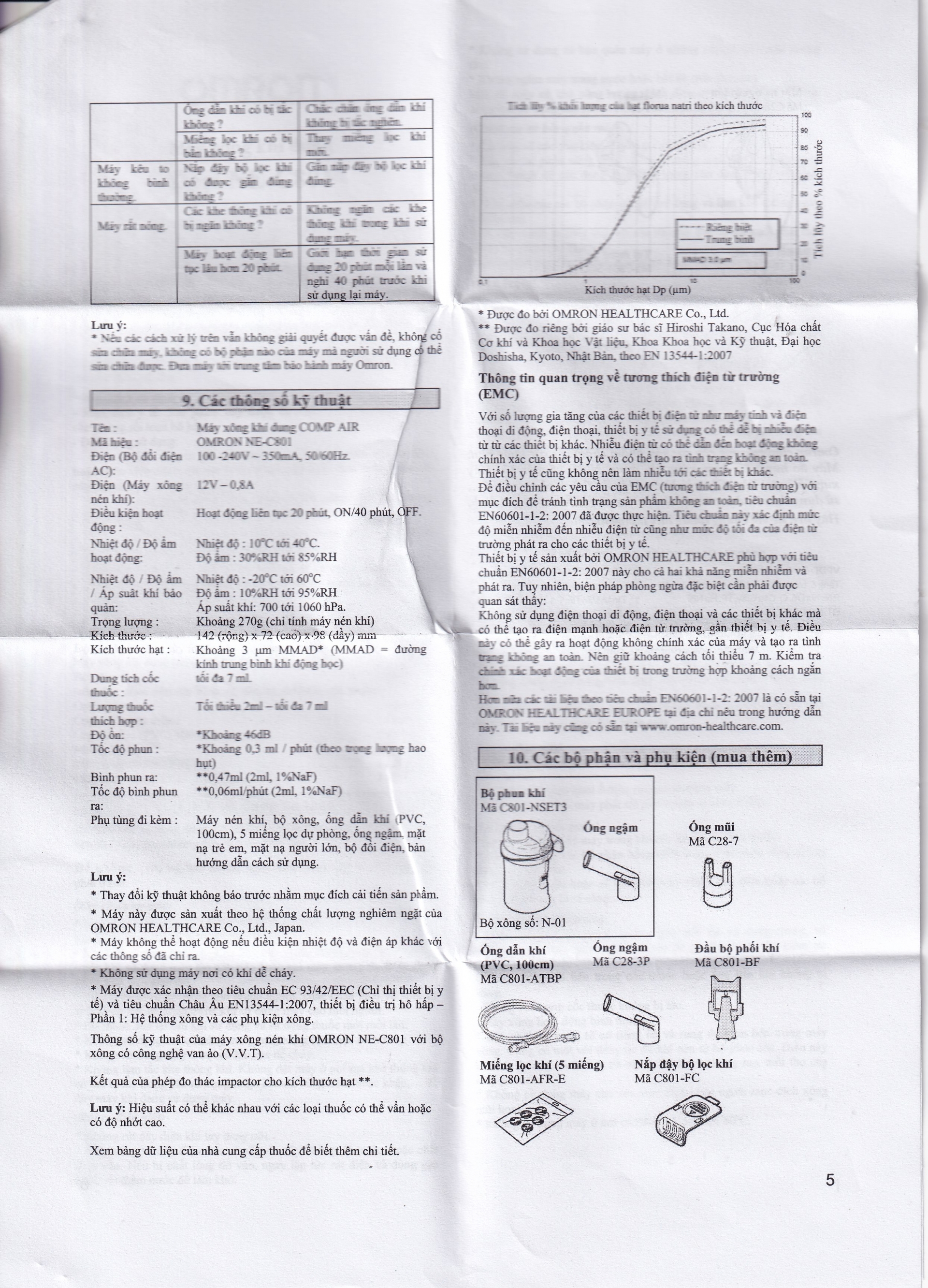 Hình ảnh Máy xông khí dung Omron NE-C801 kiểm soát hen suyễn, viêm phế quản mãn tính (1 cái)