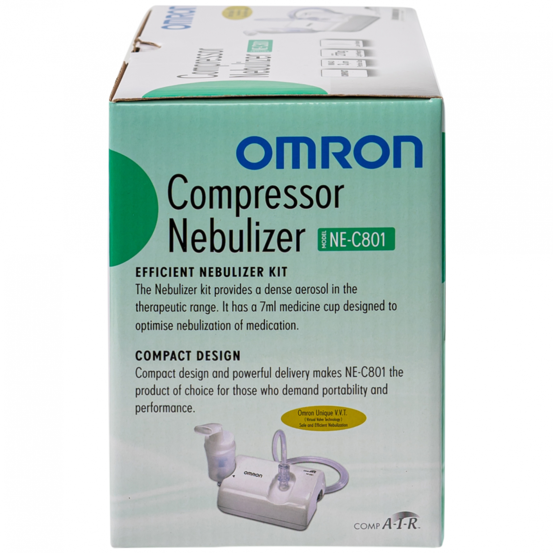 Hình ảnh Máy xông khí dung Omron NE-C801 kiểm soát hen suyễn, viêm phế quản mãn tính (1 cái)