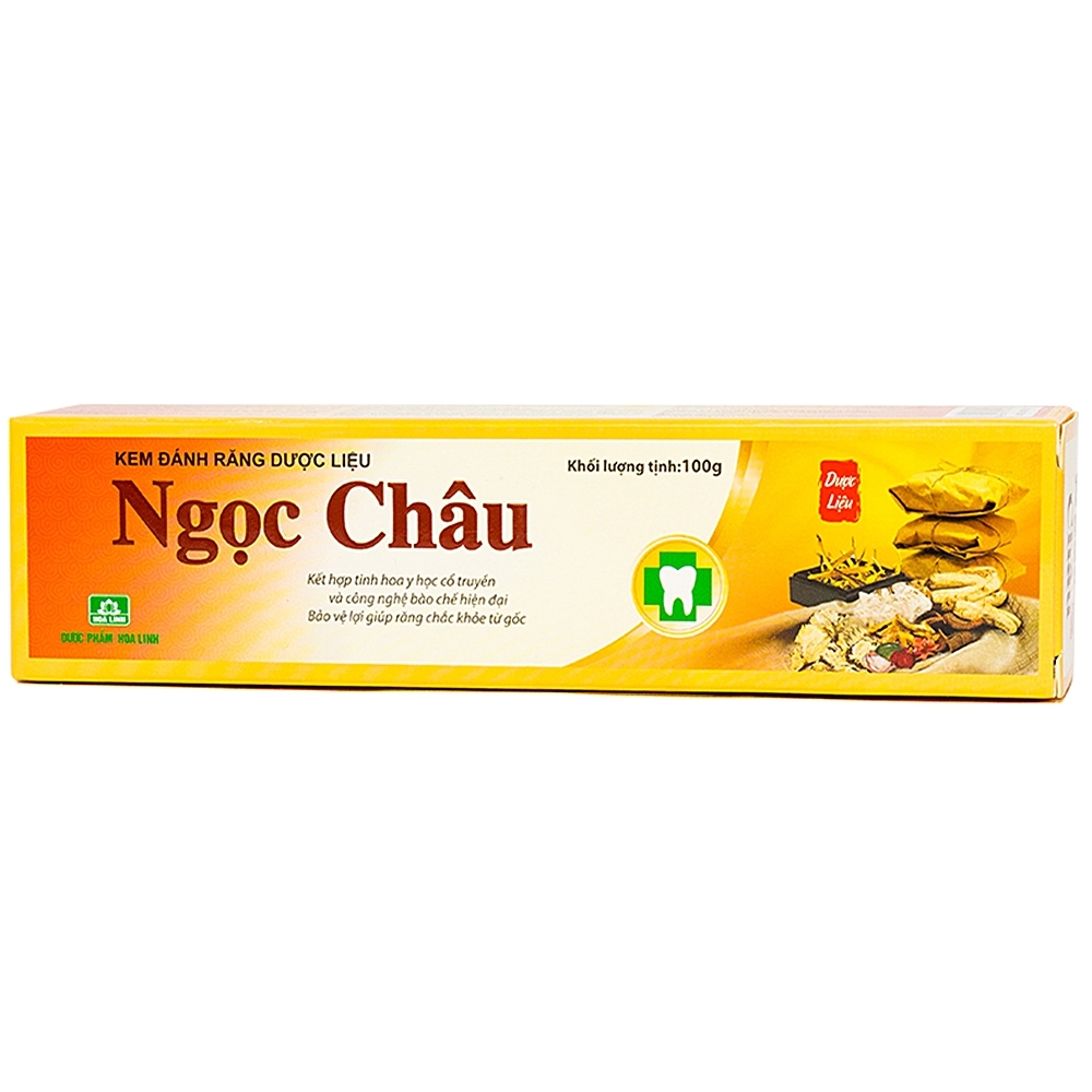 Hình ảnh Kem đánh răng dược liệu Ngọc Châu bảo vệ lợi, chắc răng, làm bền thành mạch, chống tụt lợi, chảy máu chân răng (100g)